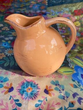 Tag Peach Ceramic Water Pitcher